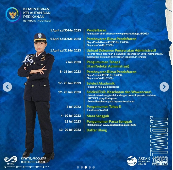 Rekrutmen Pentaru Kementerian Kelautan dan Perikanan Republik Indonesia Pendidikan SMA SMK Sederajat Tahun 2023