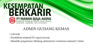 Loker Surabaya Dari PT. IRAWAN DJAJA AGUNG